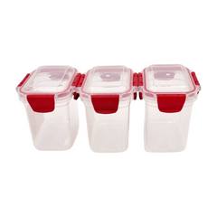 3 pcs Slim Line Airtight Containers -700ml 3 pcs Slim Line Airtight Containers -700ml