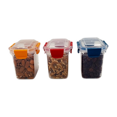3 pcs Slim Line Airtight Containers -700ml 3 pcs Slim Line Airtight Containers -700ml