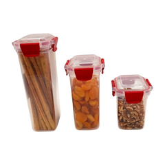 3 pcs Slim Line Airtight Containers Set 3 pcs Slim Line Airtight Containers Set