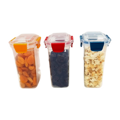 3 pcs Slim Line Airtight Containers - 1100ml 3 pcs Slim Line Airtight Containers - 1100ml