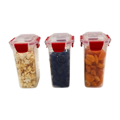 3 pcs Slim Line Airtight Containers - 1100ml 3 pcs Slim Line Airtight Containers - 1100ml