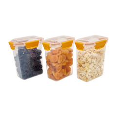 3 pcs Slim Line Airtight Containers - 1100ml 3 pcs Slim Line Airtight Containers - 1100ml