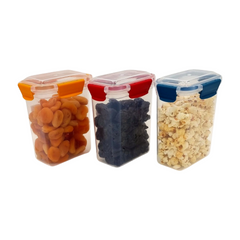 3 pcs Slim Line Airtight Containers - 1100ml 3 pcs Slim Line Airtight Containers - 1100ml