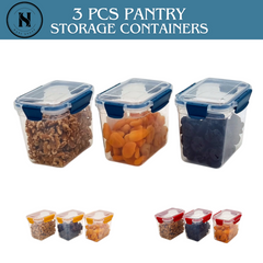 3 pcs Airtight Food Storage Containers - 1500ml 3 pcs Airtight Food Storage Containers - 1500ml