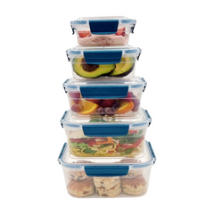 5 pcs Rectangle Airtight Food Storage Containers 5 pcs Rectangle Airtight Food Storage Containers