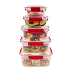 5 pcs Rectangle Airtight Food Storage Containers 5 pcs Rectangle Airtight Food Storage Containers