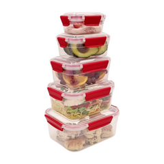 5 pcs Rectangle Airtight Food Storage Containers 5 pcs Rectangle Airtight Food Storage Containers