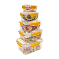 5 pcs Rectangle Airtight Food Storage Containers 5 pcs Rectangle Airtight Food Storage Containers