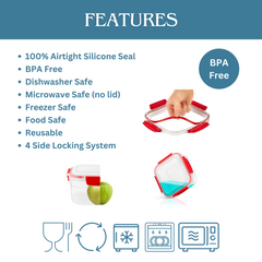 3 pcs Slim Line Airtight Containers - 1100ml 3 pcs Slim Line Airtight Containers - 1100ml