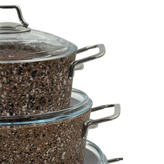Discovery 9 piece Granite Cookware Set