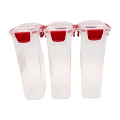 3 pcs Slim Line Airtight Containers -1450ml