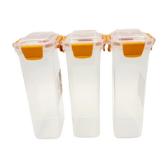 3 pcs Slim Line Airtight Containers -1450ml