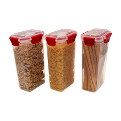 3 pcs Slim Line Airtight Containers -1450ml