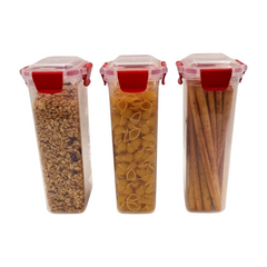 3 pcs Slim Line Airtight Containers -1450ml