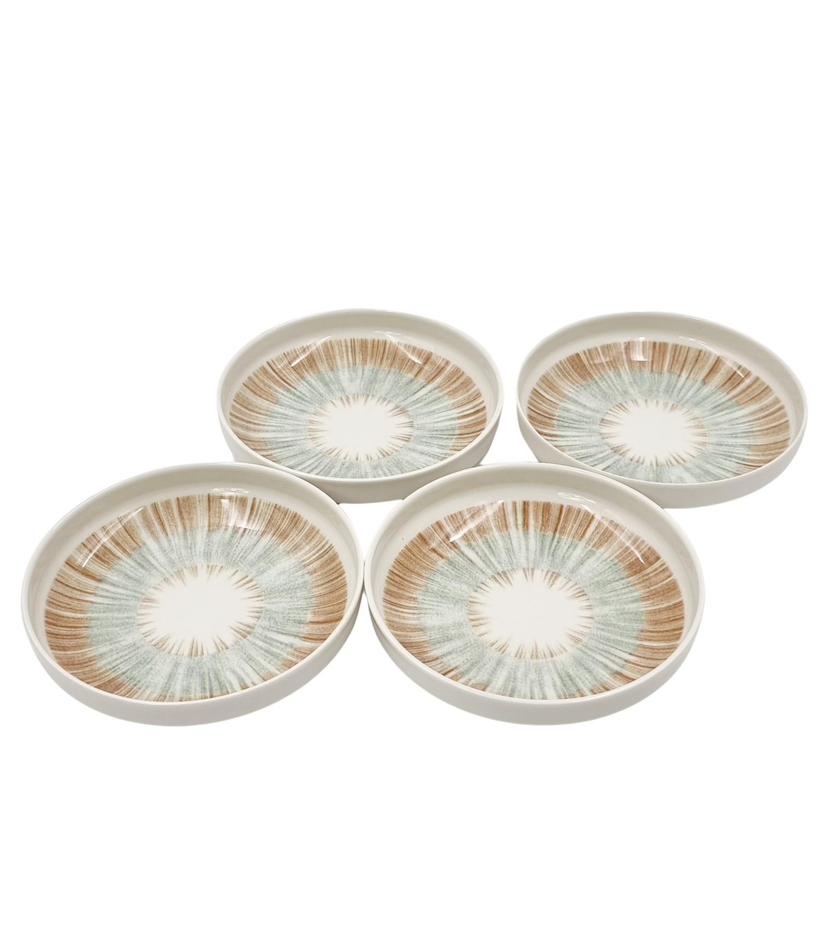 4 Piece Porcelain Deep Plates - Iris