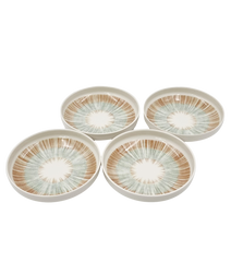 4 Piece Porcelain Deep Plates - Iris