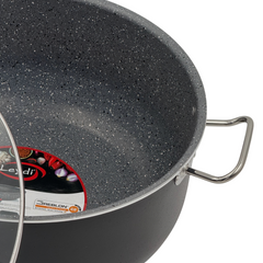 34cm Black 2 piece Maxi Granite Cookware Set