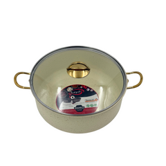 30cm Elite Ivory 2 piece Maxi Granite Cookware Set